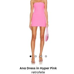 Retrofête Size M Ana Dress in hyper pink